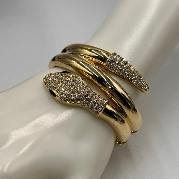Snake‎ Hinged Bangle bracelet - Picture 2 of 8